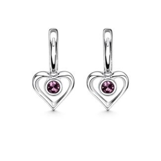 Sidabriniai vaikiški auskarai širdelės