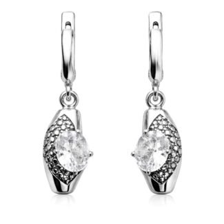 Sidabriniai auskarai su cirkoniu