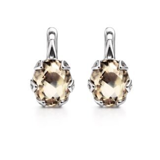 Sidabriniai auskarai su swarovski kristalais