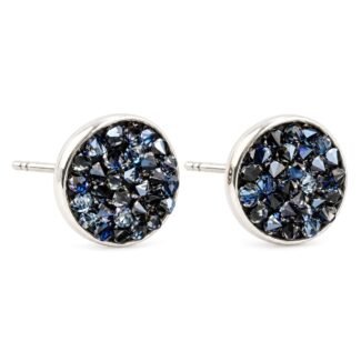 Sidabriniai auskarai su mėlynais swarovski kristalais