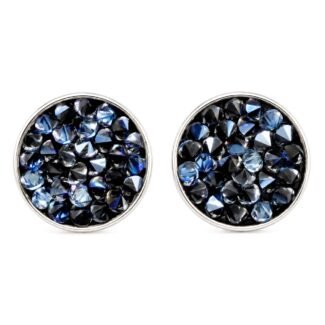 Sidabriniai auskarai su mėlynais swarovski kristalais